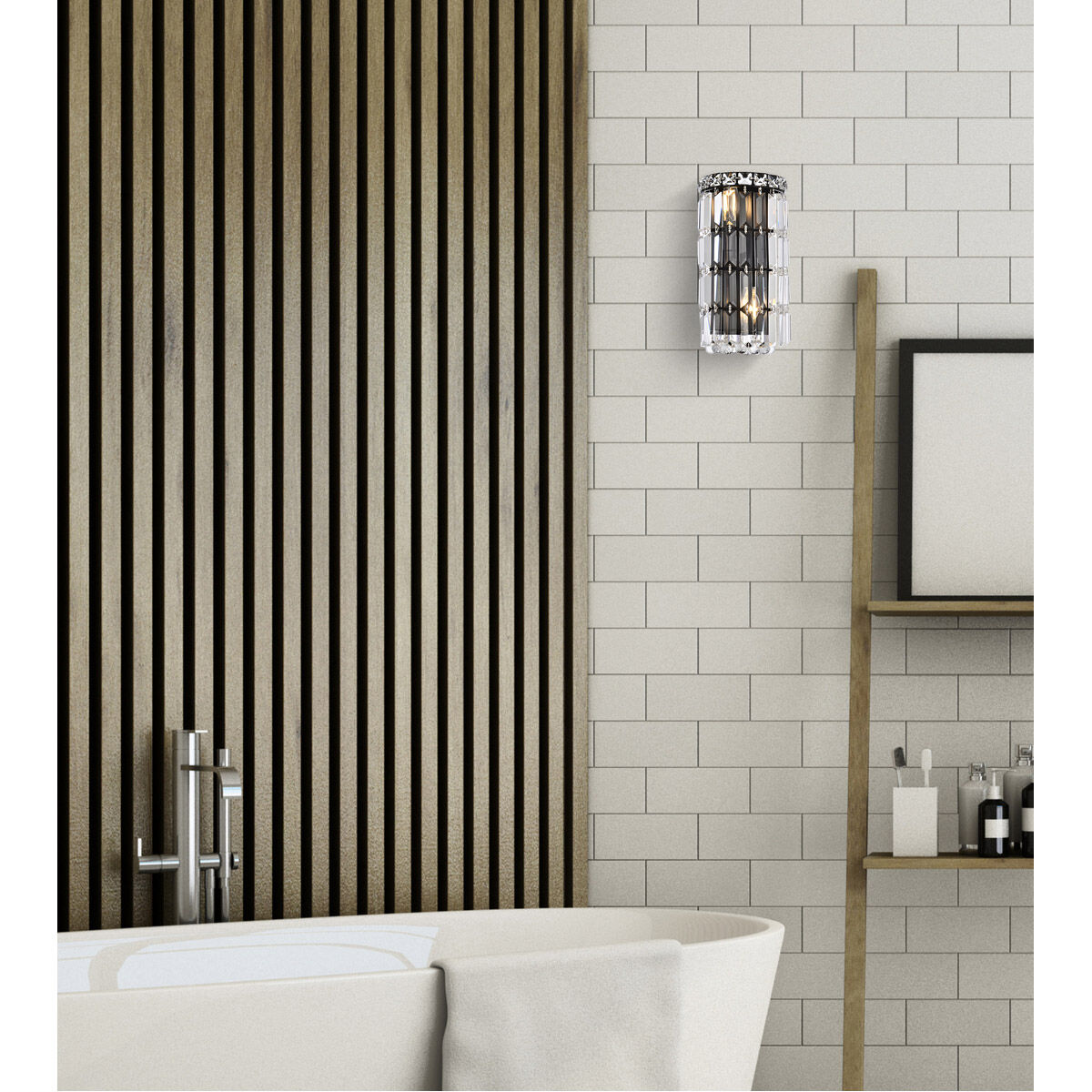 Maxime 2 Light 4 inch Black and Clear Wall Sconce Wall Light