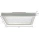 For-Square LED 12 inch Brushed Nickel Flush Mount Ceiling Light