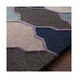 Pollack 72 X 72 inch Navy/Charcoal/Taupe/Light Gray/Aqua Rugs, Round