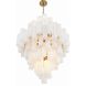 Addis 20 Light 31.5 inch Aged Brass Chandelier Ceiling Light in White