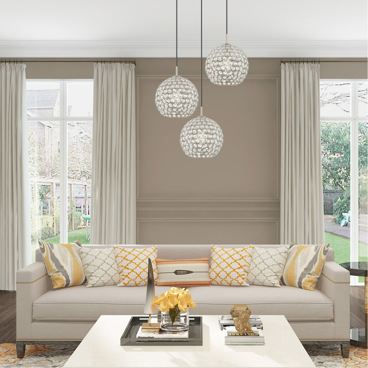 Cassandra 1 Light 9 inch Brushed Nickel Mini Pendant Ceiling Light