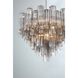 Addis 12 Light 26.75 inch Polished Chrome Chandelier Ceiling Light in Tronchi Glass Smoke