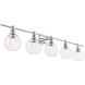 Collier 5 Light 47 inch Chrome Wall sconce Wall Light