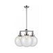 Franklin Restoration X-Large Beacon LED 24 inch Polished Chrome Chandelier Ceiling Light in Seedy Glass, Franklin Restoration