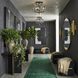Bask 3 Light 18 inch Matte Black and French Gold Semi-Flush Ceiling Light in Matte Black/French Gold