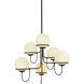 Alora Mood Alba 6 Light 32 inch Matte Black Chandelier Ceiling Light