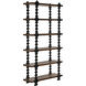 Page 90.5 X 48 X 15 inch Dark Walnut and Black Metal Shelf
