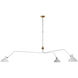AERIN Charlton 3 Light 96 inch White Triple Arm Chandelier Ceiling Light, Grande
