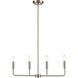Park Slope 4 Light 25 inch Brushed Nickel Chandelier Ceiling Light