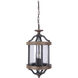 Ashwood 2 Light 11 inch Textured Black/Whiskey Barrel Outdoor Pendant