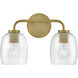 Percy LED 14.75 inch Lacquered Brass Bath Light Wall Light