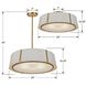 Fulton 6 Light 24 inch Antique Gold Semi Flush Ceiling Light