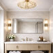 Ethereal Rose 3 Light 24 inch Havana Gold Ombre Semi-Flush Ceiling Light