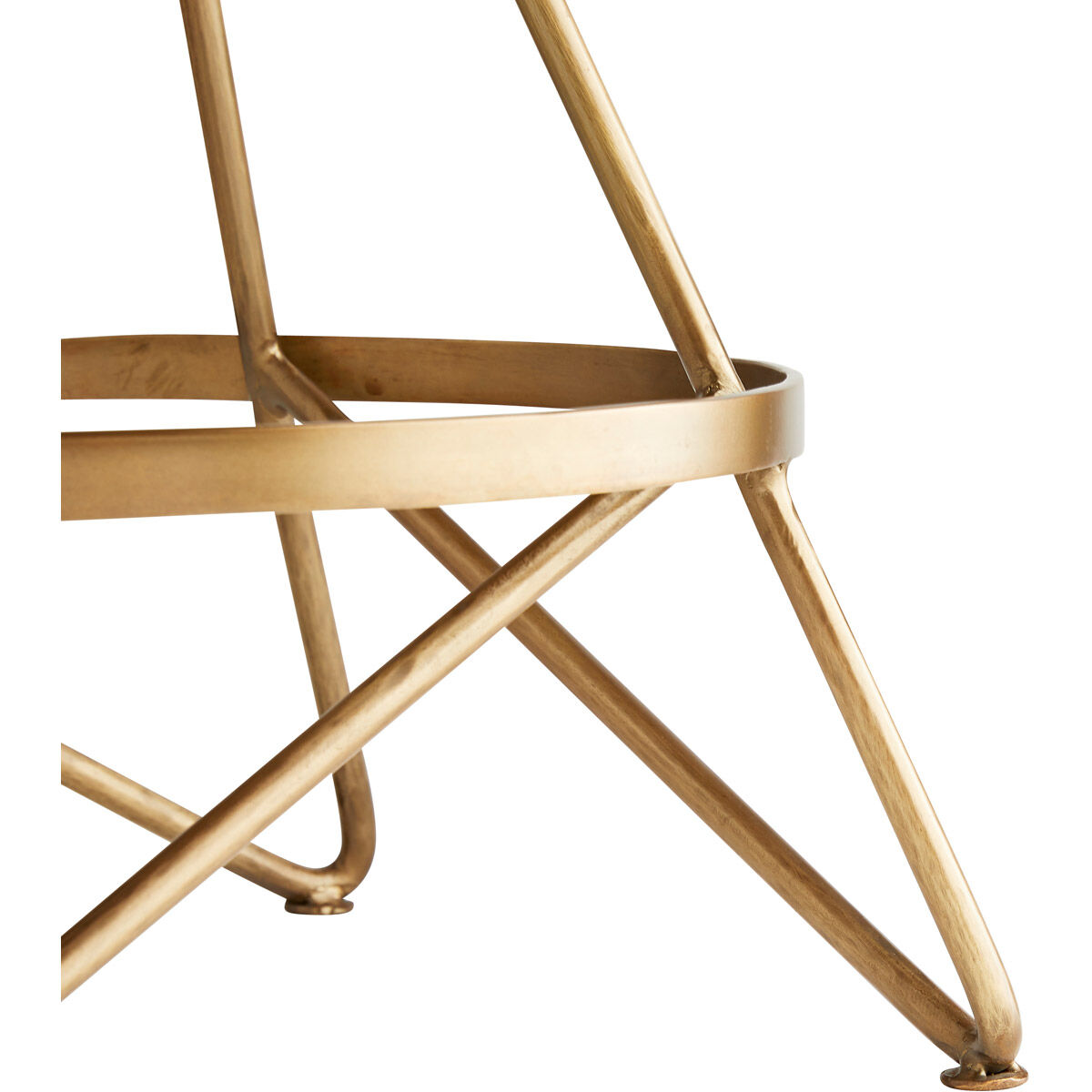 Wyndham 25 inch Natural Wax and Vintage Brass Swivel Counter Stool