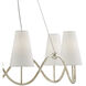 Kadir 6 Light 38.75 inch Silver Granello Chandeliers Ceiling Light