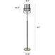 Mercer 67 inch 100 watt Charity Gold and Plated Silver Floor Lamp Portable Light