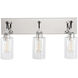 Prospero 3 Light 24 inch Polished Nickel Vanity Light Wall Light