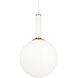 Stellar 1 Light 9.88 inch Aged Gold Brass Pendant Ceiling Light in Aged Gold Brass and Opal Glass