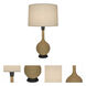 Hatteras 30 inch 150 watt Natural Rope with Deep Patina Bronze Table Lamp Portable Light in Heather Linen