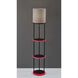 Keely 56.83 inch 150 watt Black RGB Color Changing Shelf Floor Lamp Portable Light, Simplee Adesso