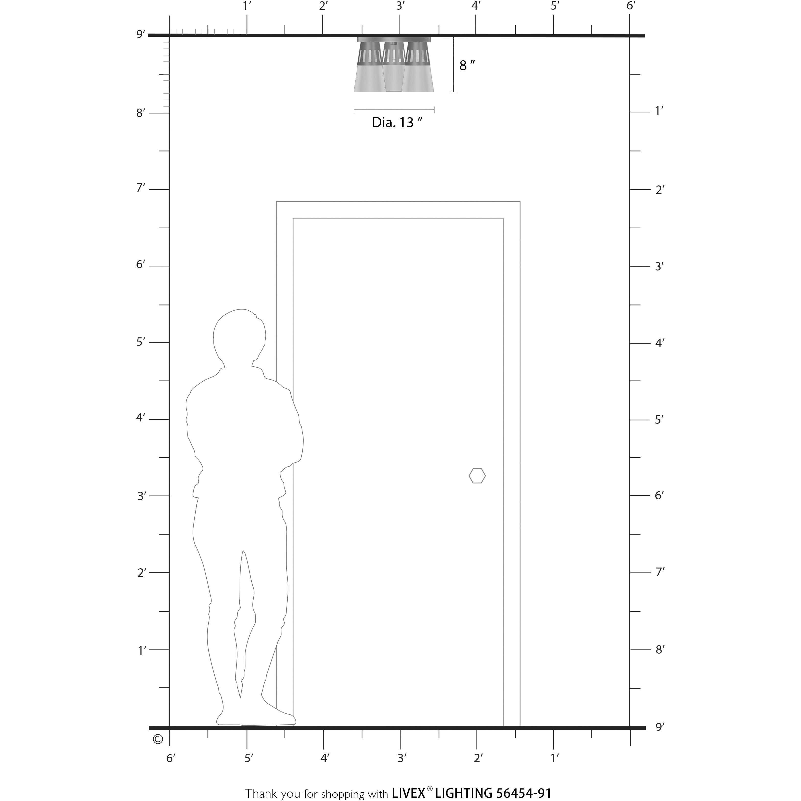 Bennington 3 Light 13 inch Brushed Nickel Flush Mount Ceiling Light
