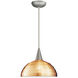 Cosmopolitan 1 Light 6.5 inch Brushed Nickel Pendant Ceiling Light