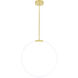 Hoops LED 5 inch Satin Gold Chandelier Ceiling Light