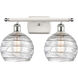 Ballston Deco Swirl 2 Light 16 inch White and Polished Chrome Bath Vanity Light Wall Light, Ballston