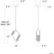 Forever Embelish LED 4.5 inch Polished Chrome with White Rope Mini-Pendant Ceiling Light, White Rope