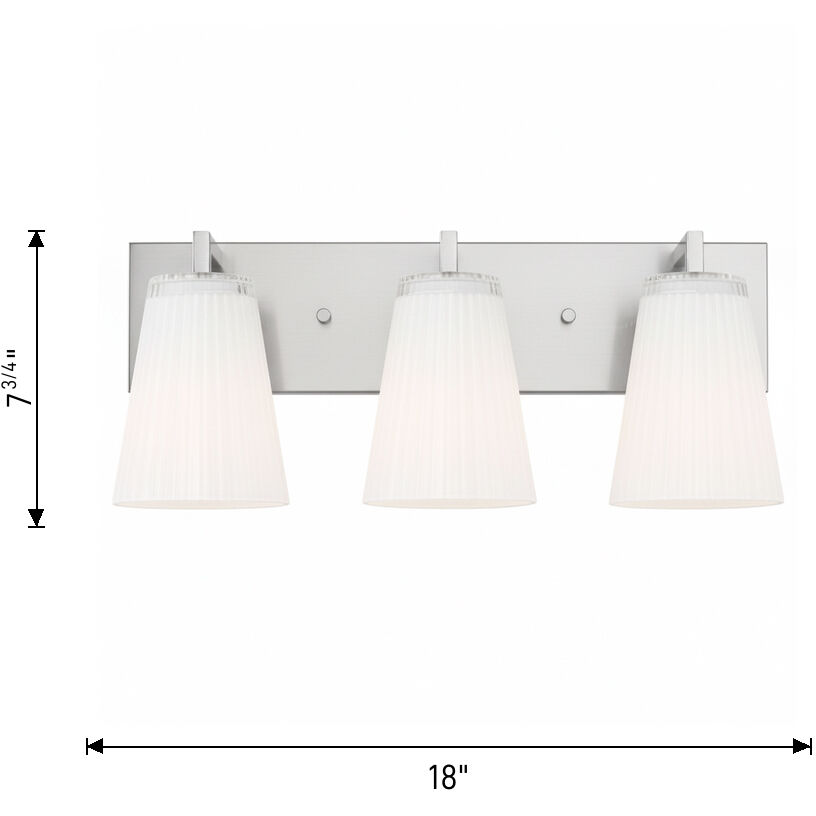 Upson 3 Light 18 inch Satin Brass Vanity Light Wall Light, Large