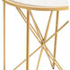 Darby 24 X 20 inch White and Gold Side Table