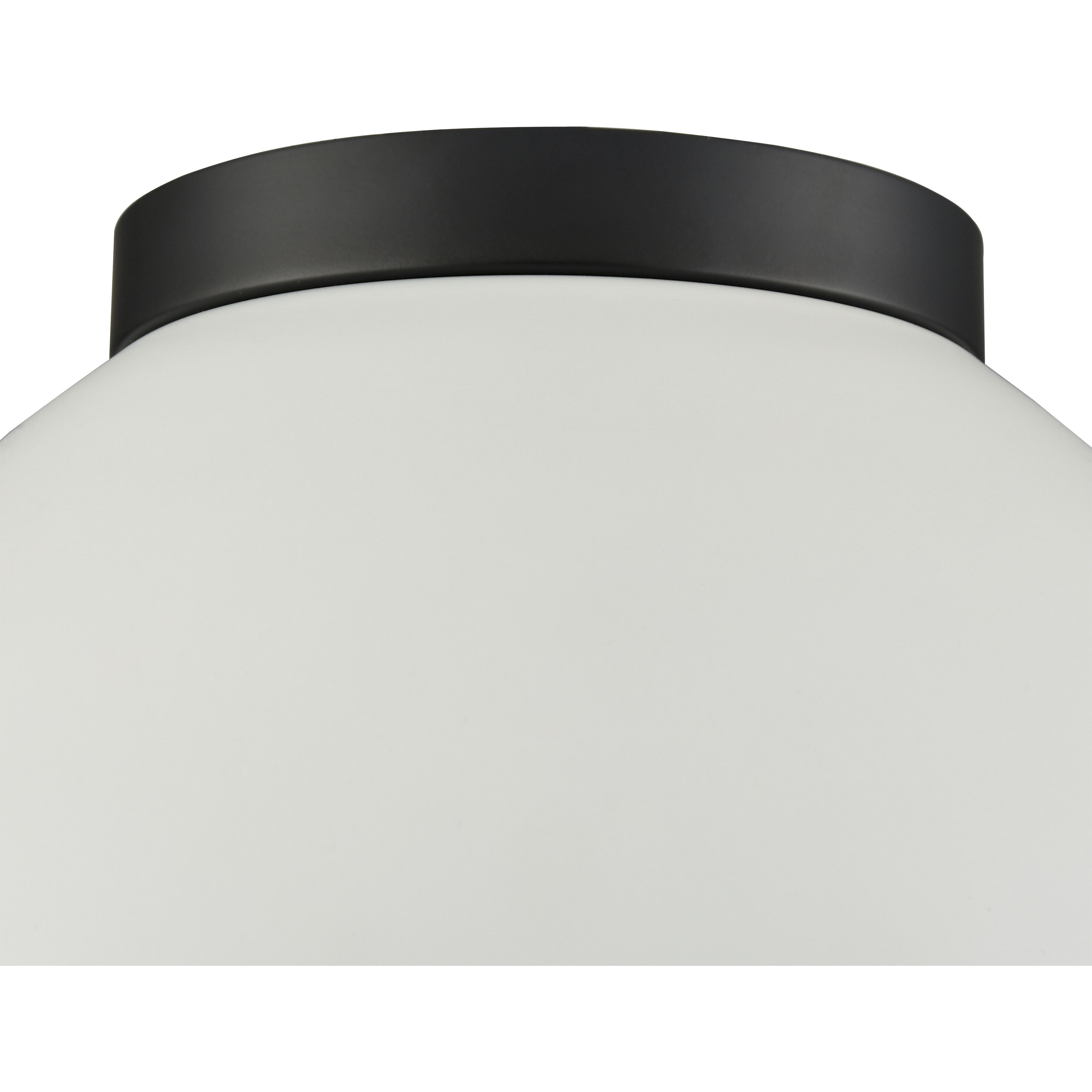Pelham 2 Light 10 inch White with Matte Black Flush Mount Ceiling Light