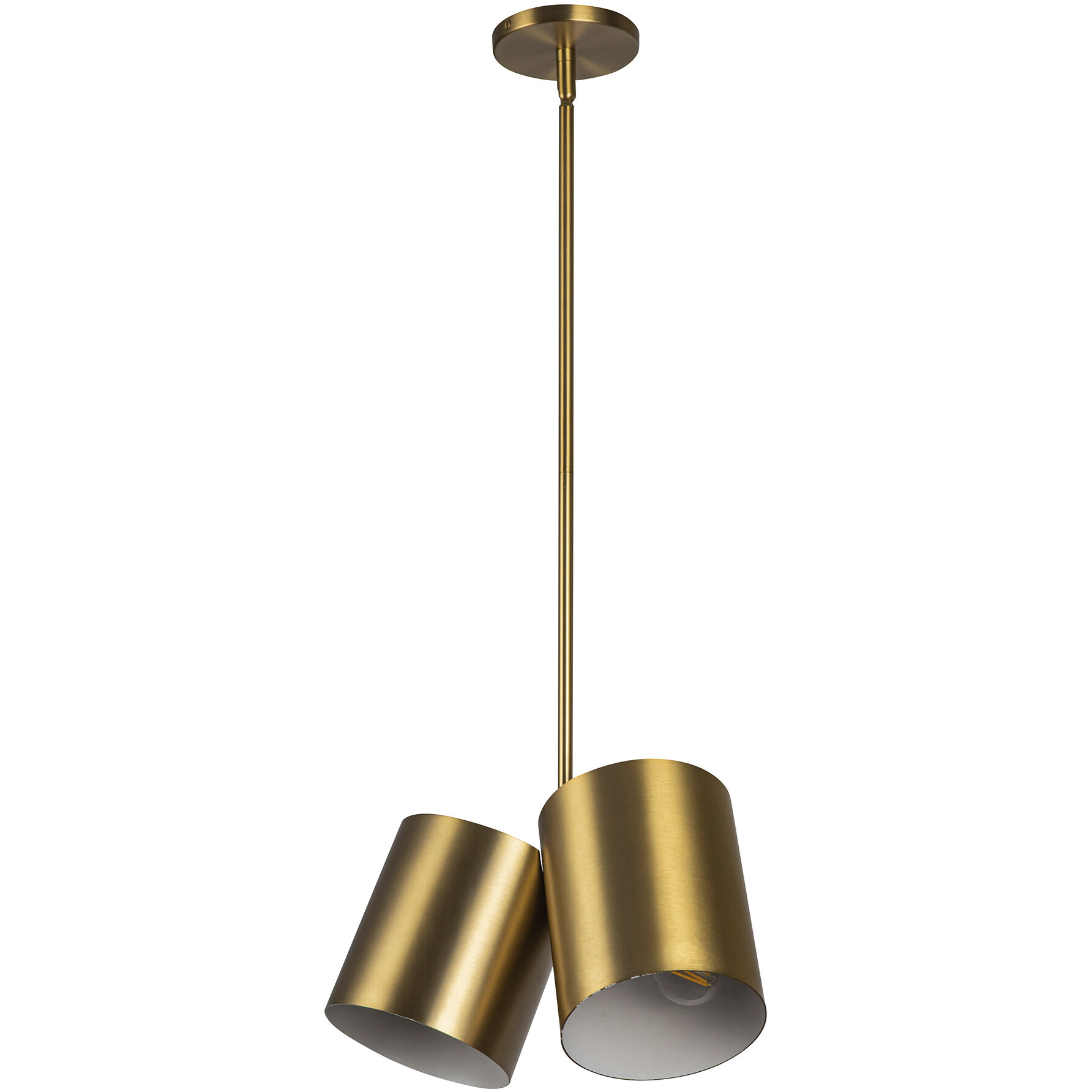 Keiko 2 Light 6 inch Brushed Gold Pendant Ceiling Light