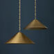Avery 1 Light 22 inch Aged Brass Pendant Ceiling Light