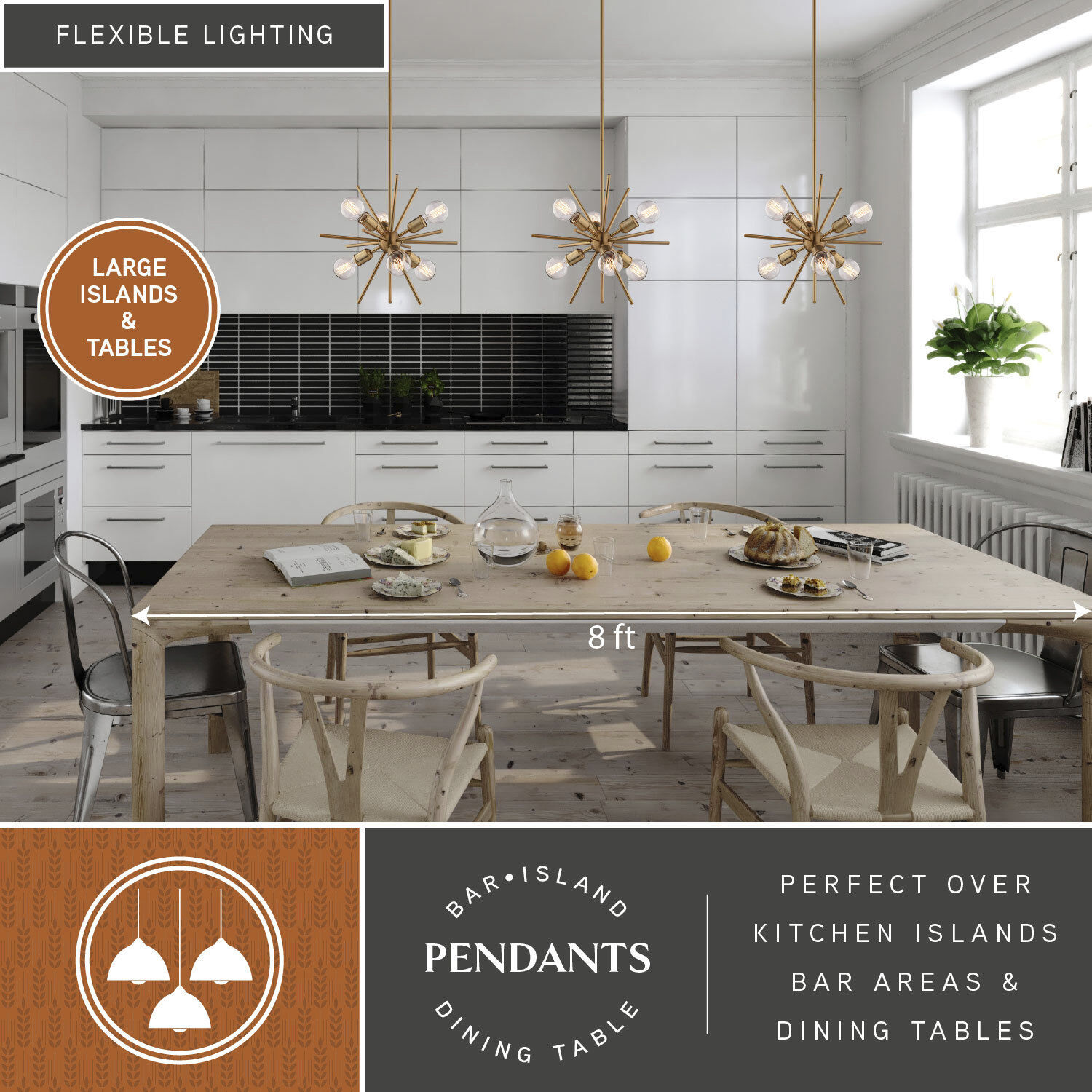 Estelle 6 Light 19 inch Natural Brass Pendant Ceiling Light