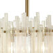 Brinicle 6 Light 36 inch Aged Brass Linear Chandelier Ceiling Light