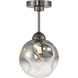 Neveh 1 Light 8 inch Gun Metal Semi Flush Ceiling Light