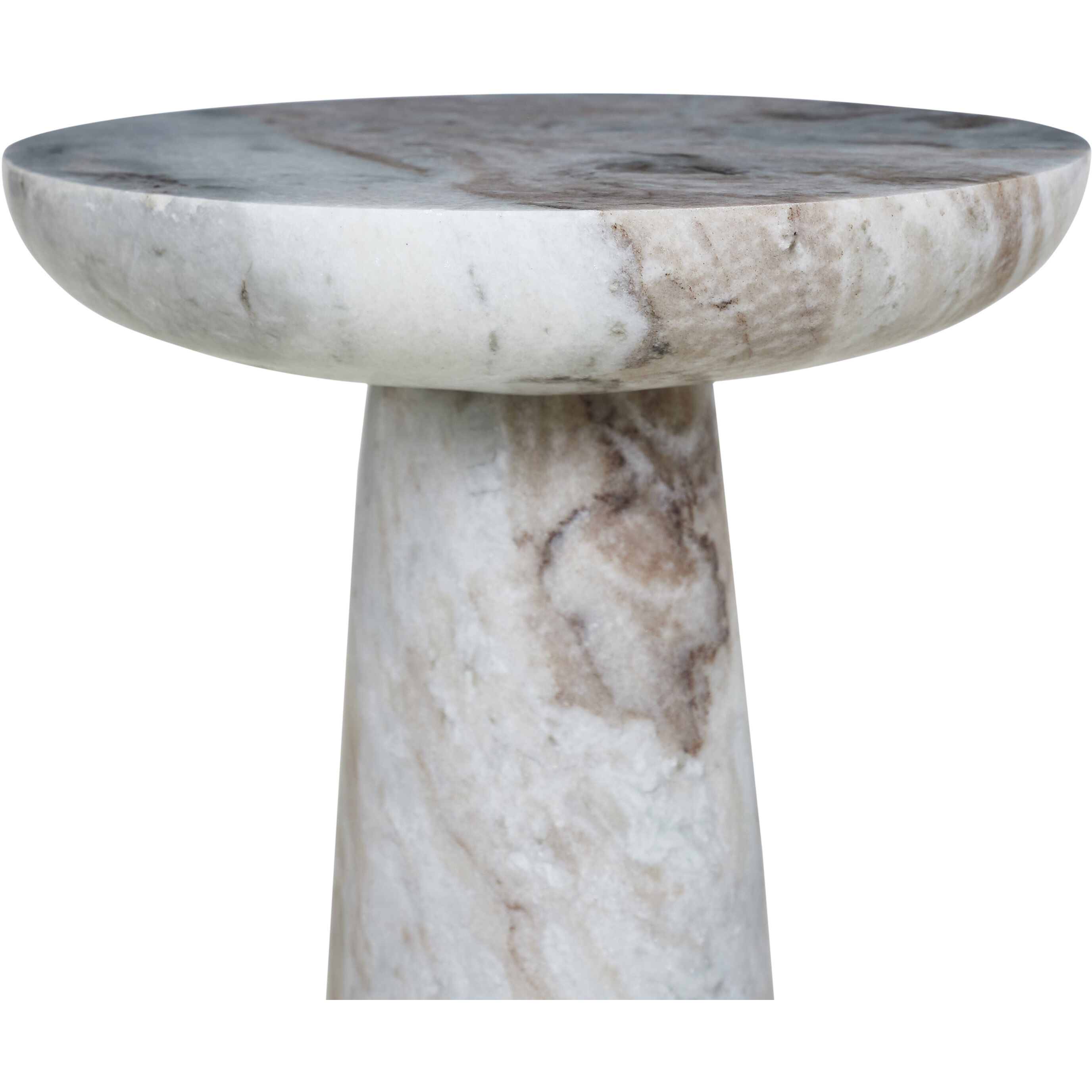 Mercura 18 X 10 inch Brown Marble Side Table