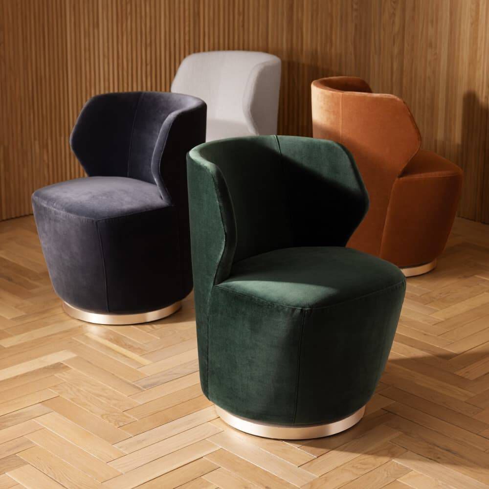 Poppy Midnight Grey and Champagne Chair