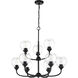 Glenda 9 Light 29.5 inch Flat Black Chandelier Ceiling Light