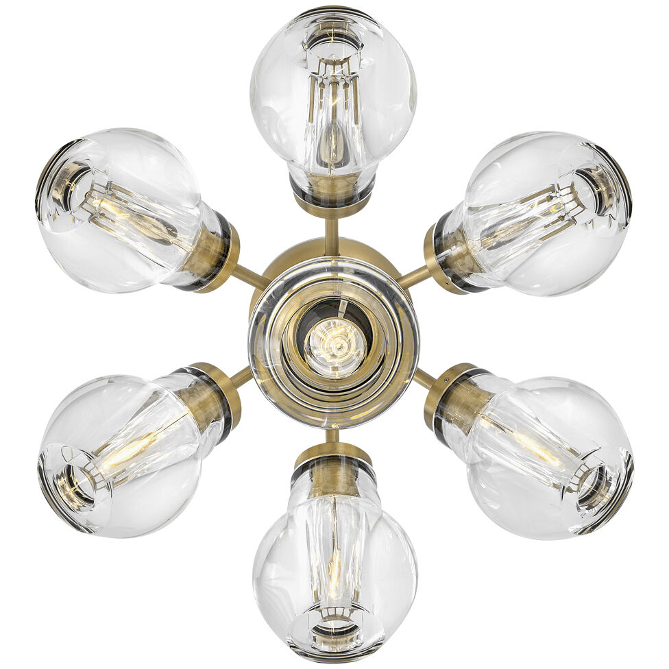 Elise LED 16.25 inch Heritage Brass Foyer Light Ceiling Light, Semi-Flush Mount