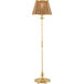 Deauville 55 inch 75 watt Natural and Polished Brass Floor Lamp Portable Light, Suzanne Duin Collection