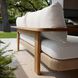 Halston Pearl Boucle and Natural Teak with Khaki Outdoor Sofa