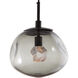 Nova LED LED 10 inch Novel Brass Pendant Ceiling Light in 3000K LED, Zircon Inner - Smoke Outer