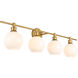 Syracuse 4 Light 38 inch Brass Wall sconce Wall Light