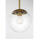Auresa 1 Light 8.25 inch Soft Brass Mini Pendant Ceiling Light
