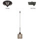 Eternity Jewelry LED 3 inch Dark Bronze Pendant Ceiling Light