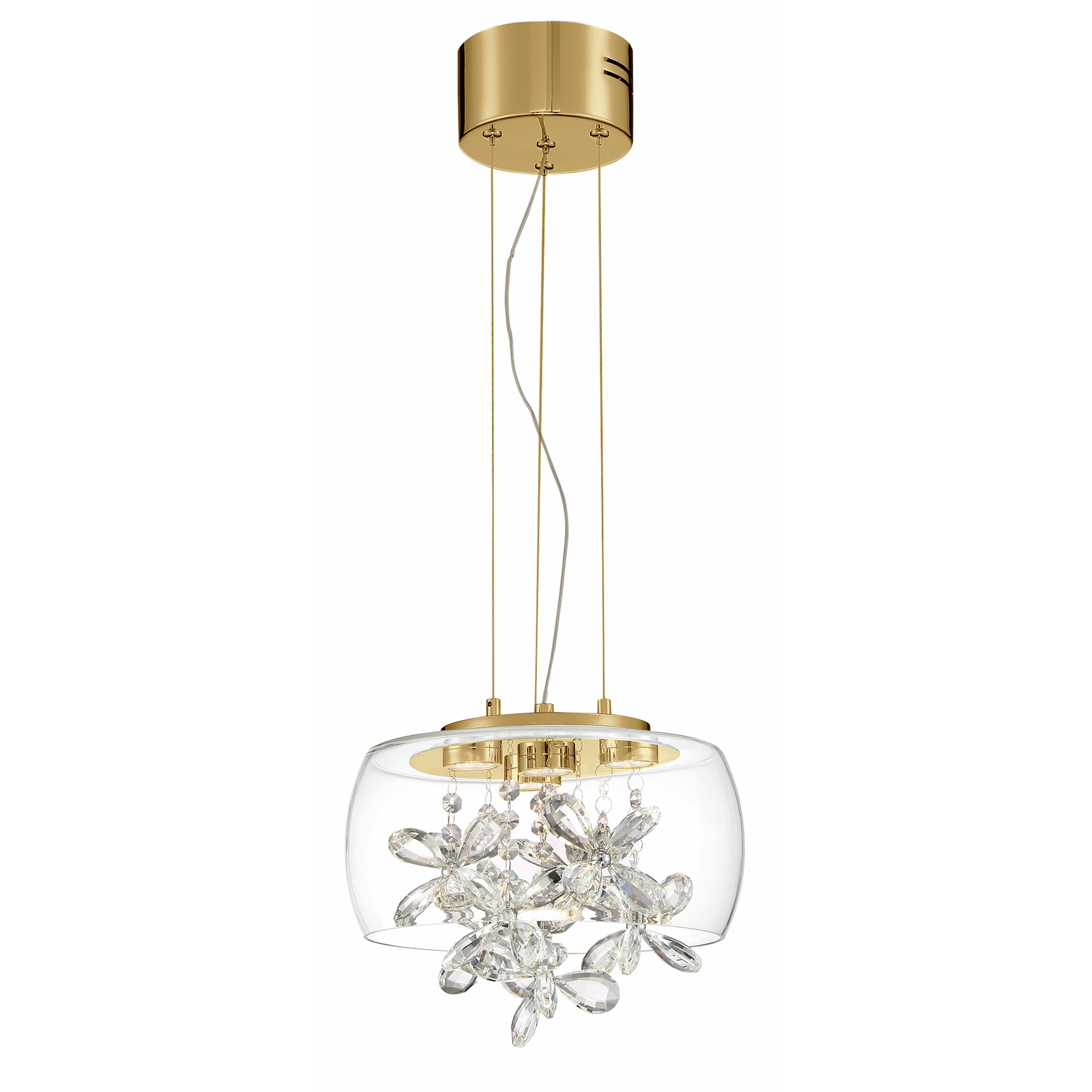 Destiny 4 Light 11 inch Aged Brass Mini Pendant Ceiling Light
