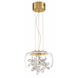 Destiny 4 Light 11 inch Aged Brass Mini Pendant Ceiling Light