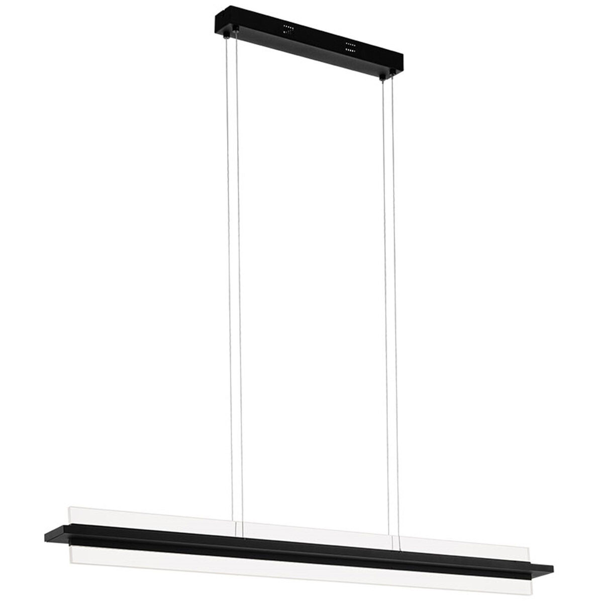 Spadafora LED 45.67 inch Black Linear Pendant Ceiling Light